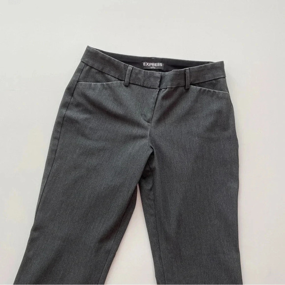 Express Editor Business Casual Gray Straight Leg Trousers Pants Size 2 Short - Picture 2 of 8